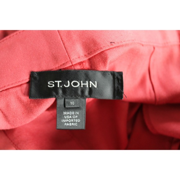 St. John Black Label Sienna Wool Blend Flat Front Career Pants sz 10 YJ01 - Picture 7 of 7